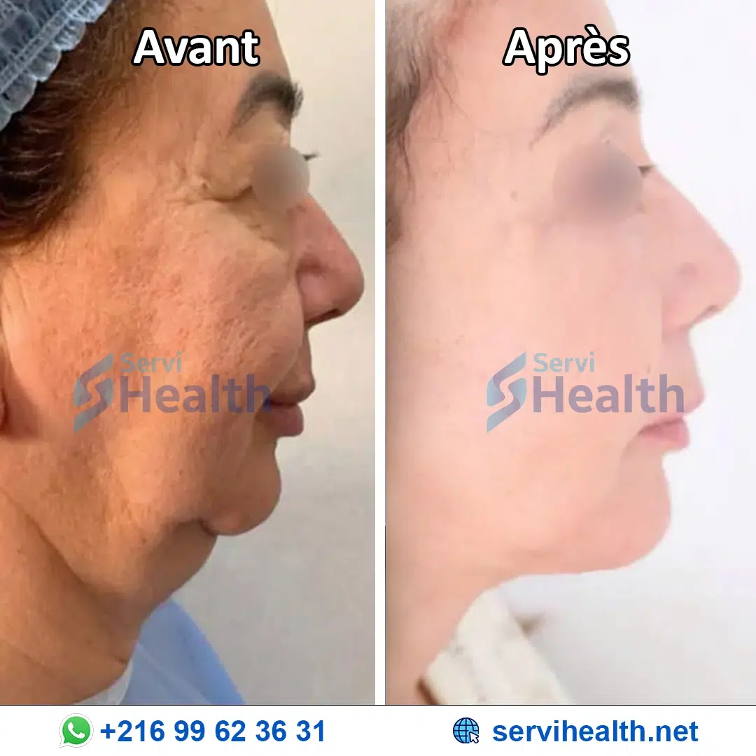 Avant Après Lifting visage